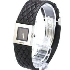 CHANEL Matelasse Steel Leather Quartz Ladies Watch H0116 Polished — Very Good