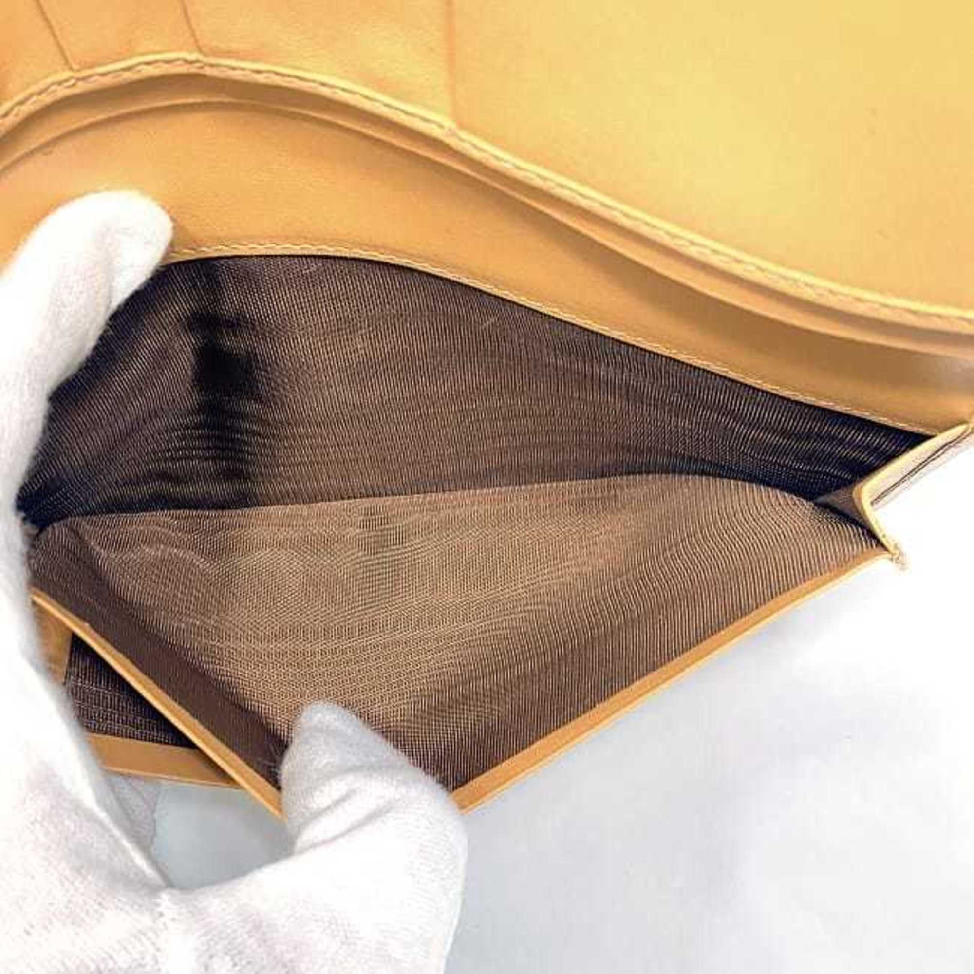 Celine Bi-fold Long Wallet ec-21979 Brown Beige Macadam Billfold PVC Leather M13 CELINE Women's Men's Unisex