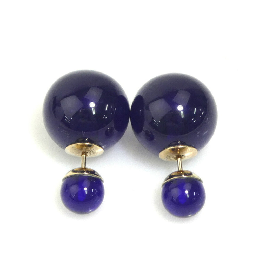 Christian Dior Tribal Earrings, Resin/Metal, Blue, Women's, h31807a