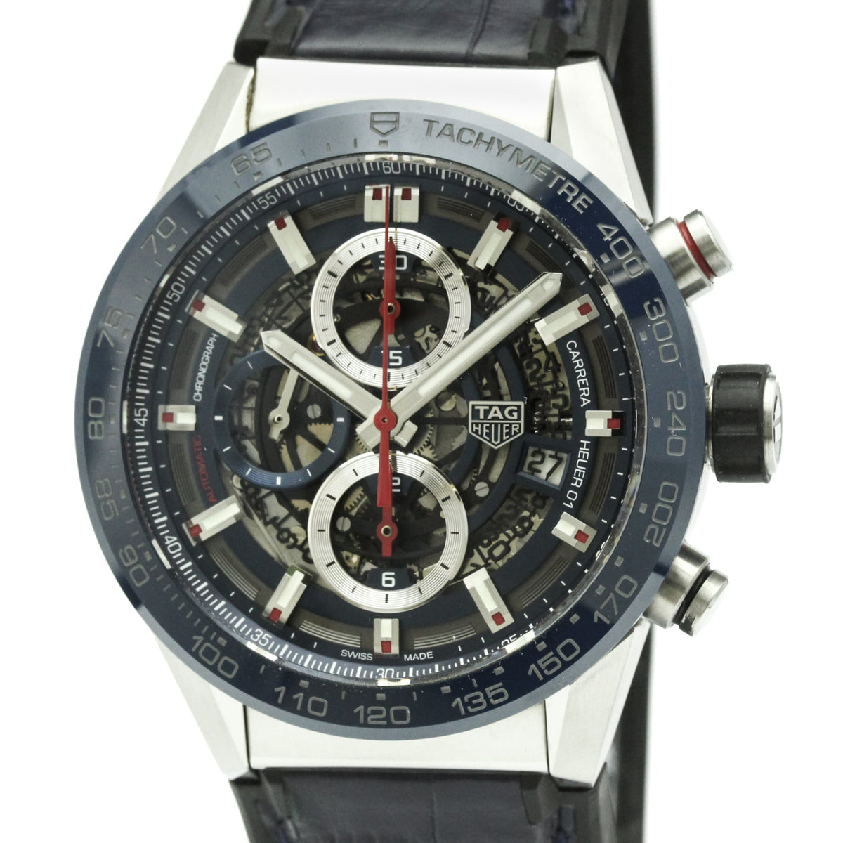 TAG HEUER Carrera Caliber Heuer 01 Chronograph Watch CAR201T Polished — Very Good
