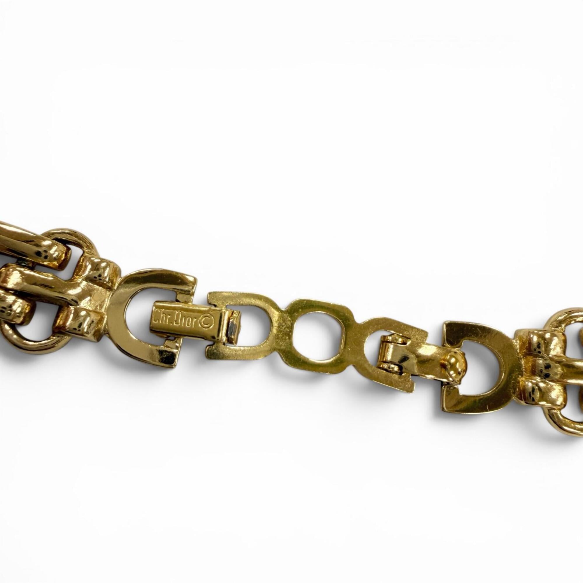 Christian Dior Vintage Chain Necklace Choker - Gold Women's Accessory — Like New