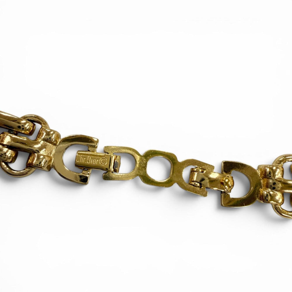 Christian Dior Vintage Chain Necklace Choker - Gold Women's Accessory — Like New