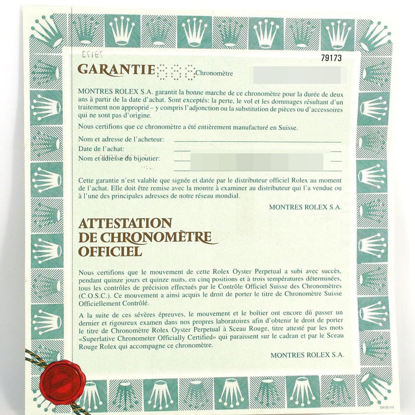 Rolex Datejust 79173NGR SSxYG Automatic Watch K Series