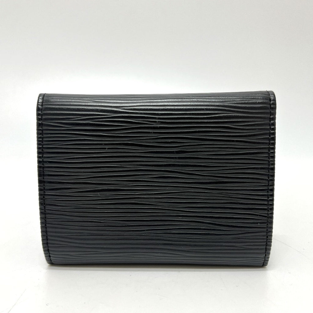 LOUIS VUITTON M63412 Porte Monnaie Surple Wallet with Coin Purse, Epi Leather, Women's, Noir