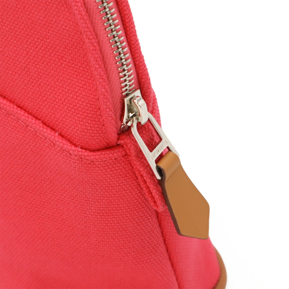 HERMES Bolide Pouch 20 Multi-Pouch Canvas Leather Fuchsia Pink — Like New