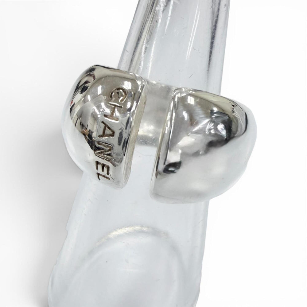 CHANEL 925 Logo Design Ring, Silver Accessory, Weight 18.8g, Women's — Like New