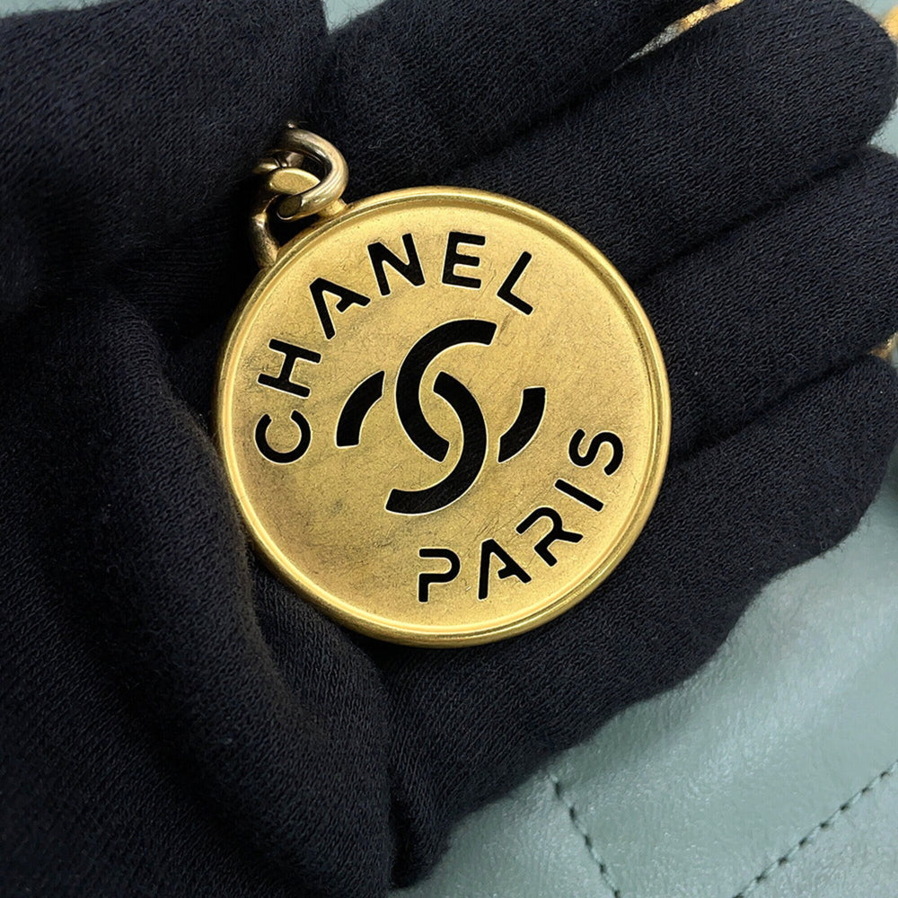 Chanel handbag CHANEL 22 Matelassé Small Shiny Calf Leather AS3260 for women — Like New