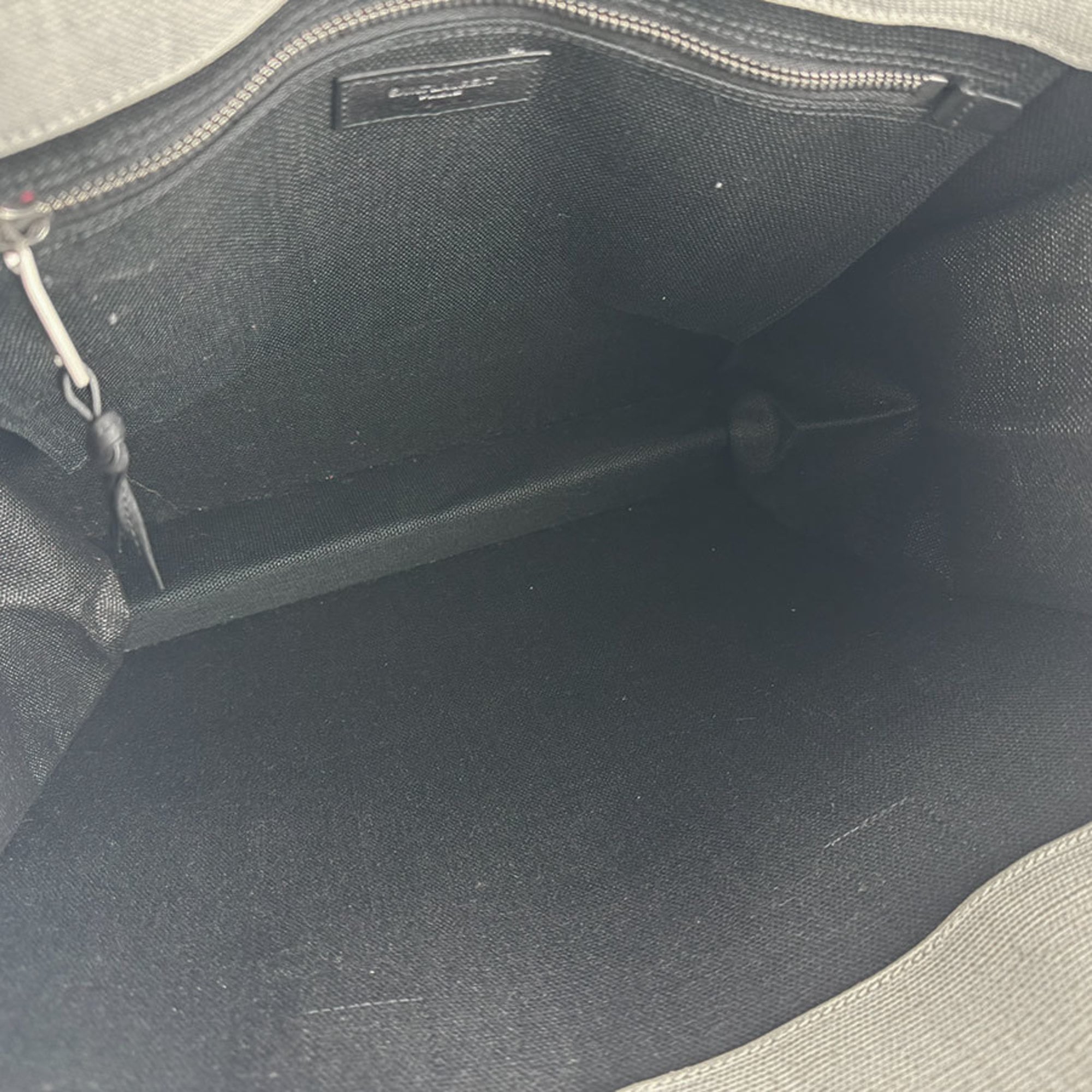 Saint Laurent Rive Gauche North South Cabas Coated Canvas Leather Handbag in Black and Ivory, Men's, 632539, Free Shipping, z8772