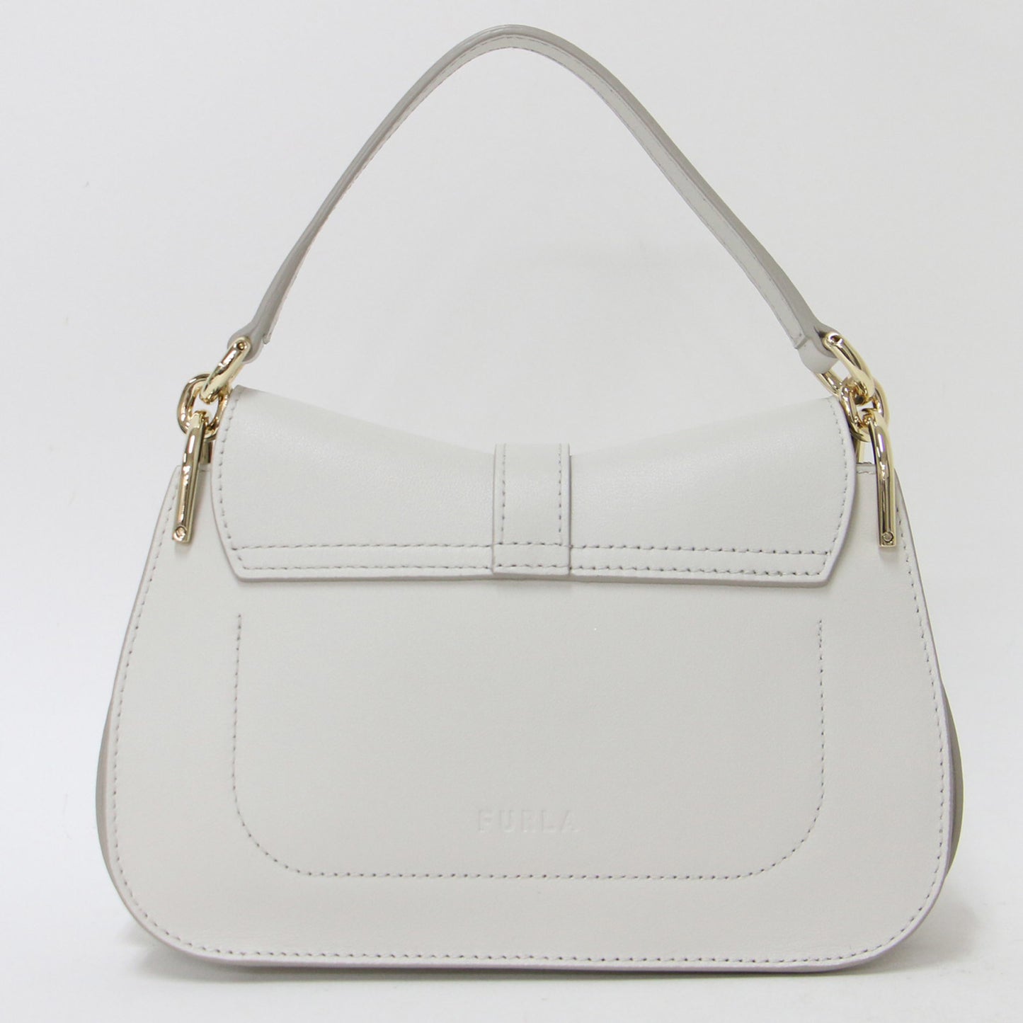 FURLA Shoulder Bag Light Gray Handbag Calf Leather 24SS Women's