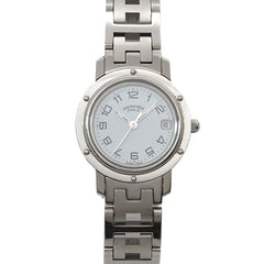 Hermes Clipper CL4 210 Women's Watch, Date Display, White Quartz Watch — Very Good