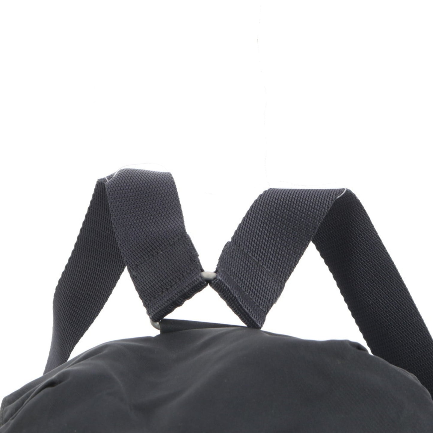 Prada Tessuto nylon triangle logo leather backpack for women