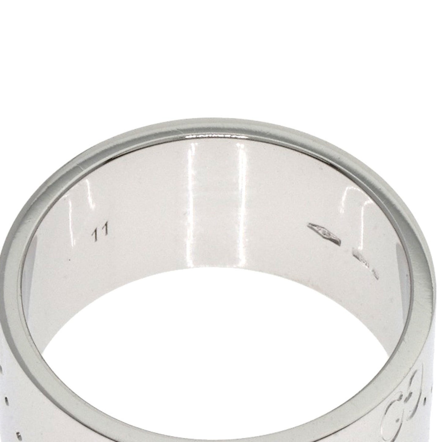 Gucci GG Icon Wide #11 Ring in 18K White Gold for Women