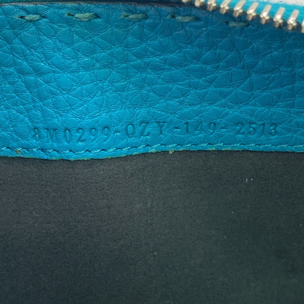 FENDI Long Wallet, Hand-Stitched Round Selleria, Blue, Women's