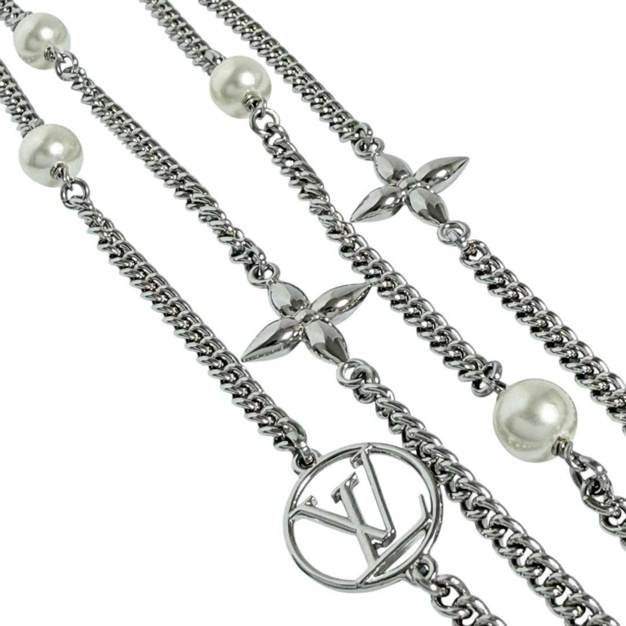 Louis Vuitton Women's Long Necklace, Midnight Pearl, M02908 — Like New