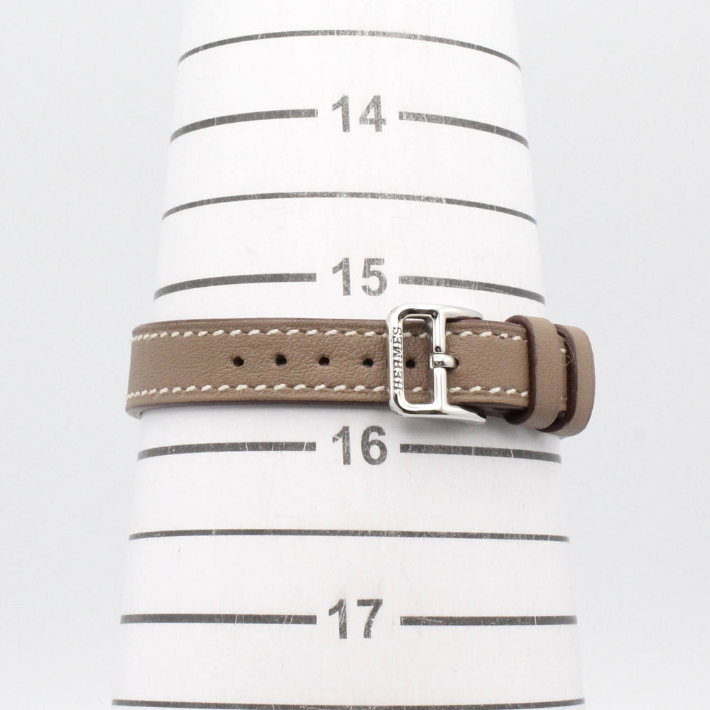 Hermes Mini Medor Watch, Stainless Steel, Leather Strap, Women's, Silver Tone, ME2.110 — Very Good