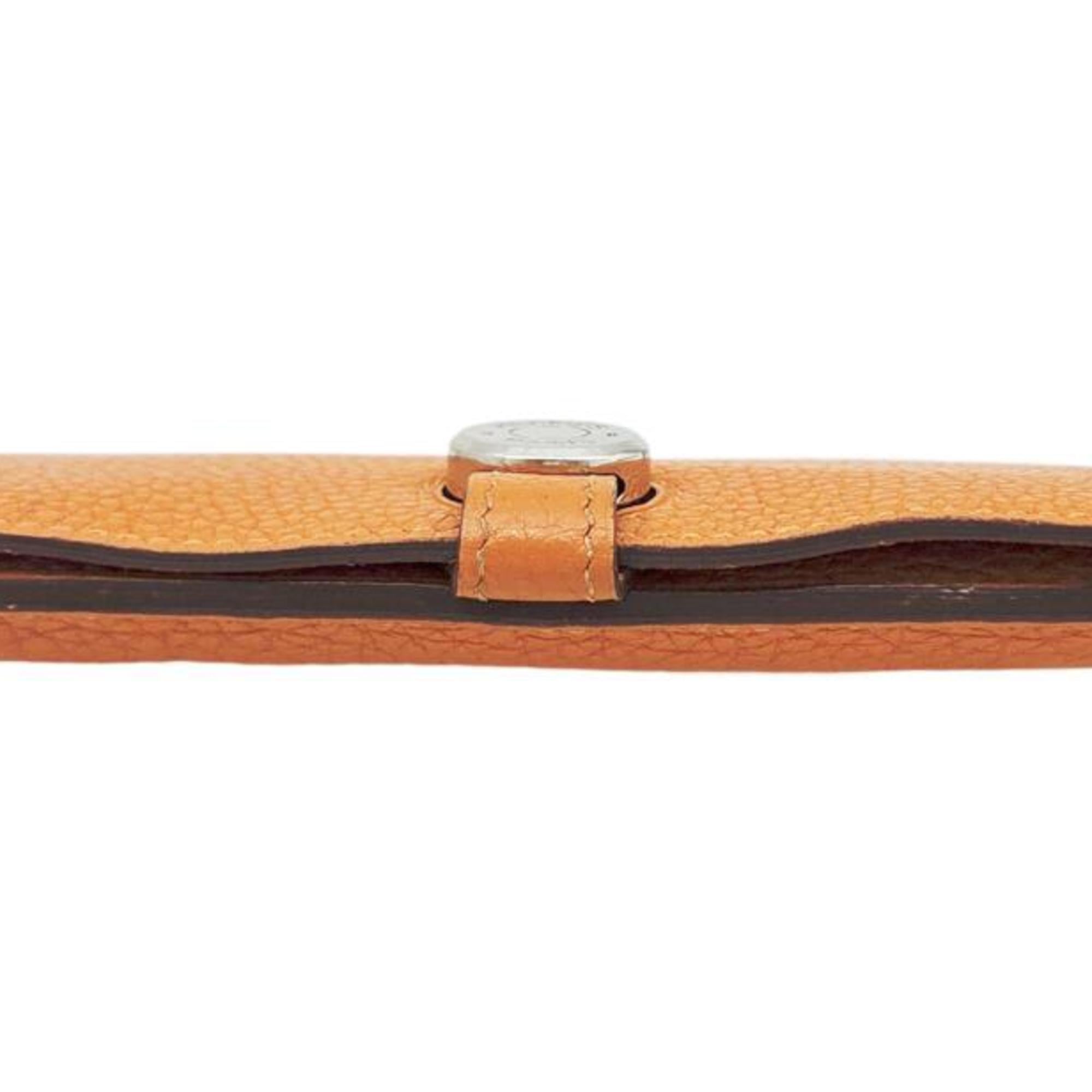 HERMES Dogon Duo GM Taurillon Clemence Orange Long Wallet, Leather, Wallet & Coin Case, Women's Men's