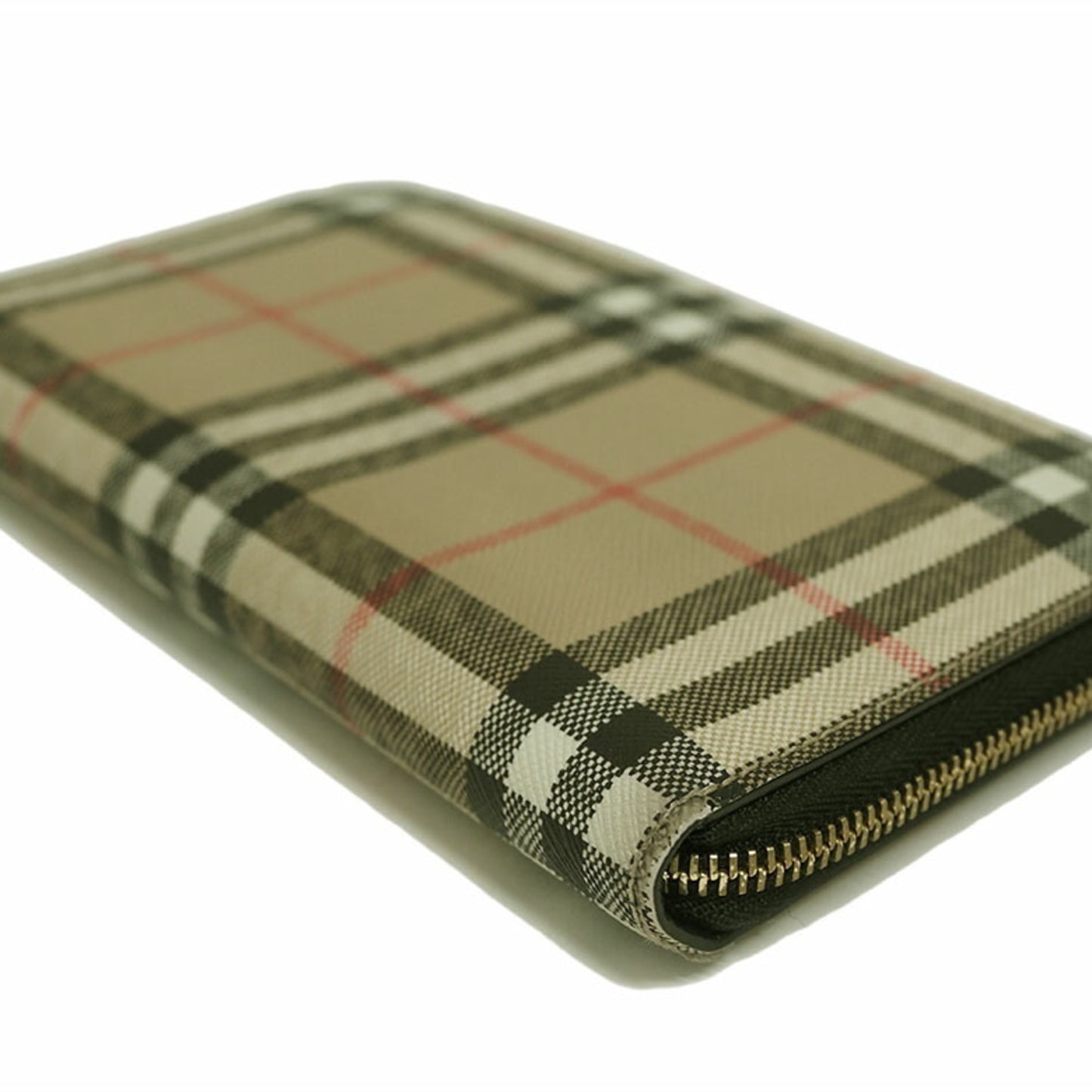 Burberry Check Round Long Wallet PVC Leather Women's 80580161 BURBERRY