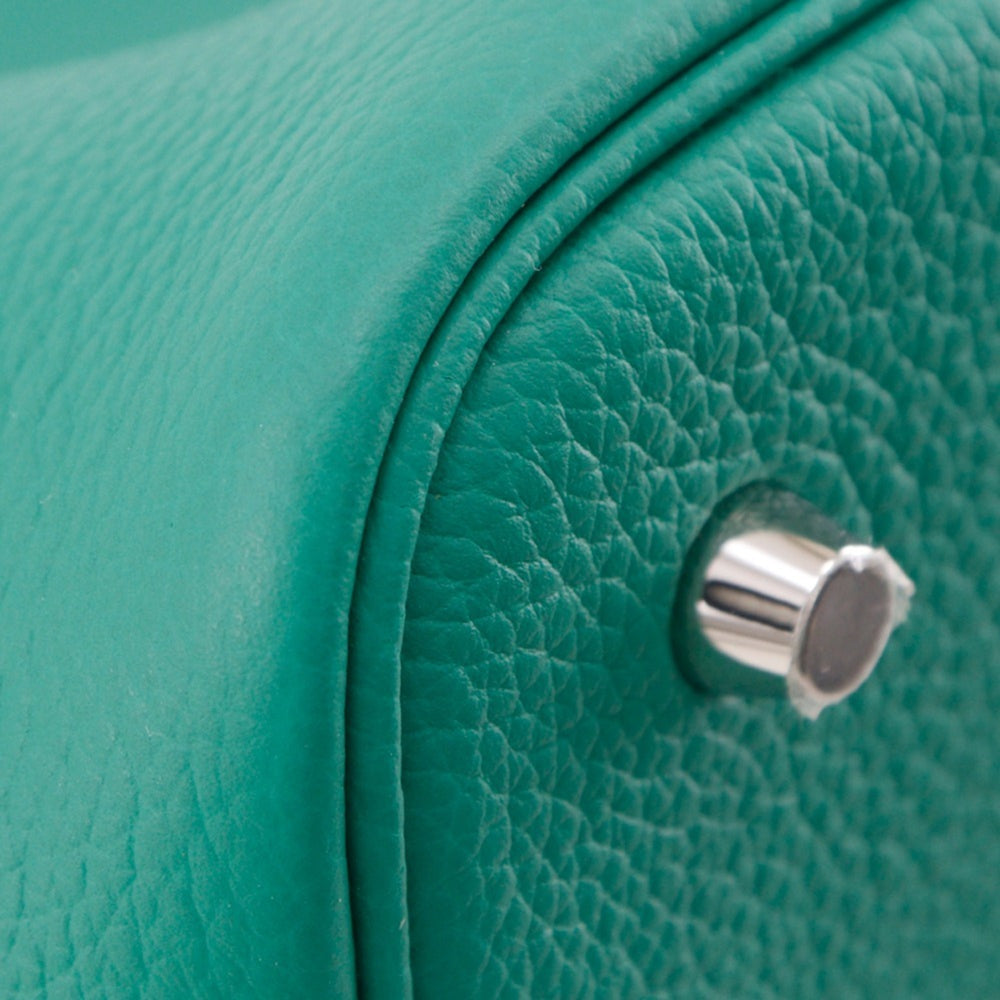 Hermes Hermès Picotin Lock 22 MM Handbag in Taurillon Maurice Vert Gate, 2022, Green, U A5 Strap Clasp, Women's — Like New