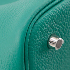 Hermes Hermès Picotin Lock 22 MM Handbag in Taurillon Maurice Vert Gate, 2022, Green, U A5 Strap Clasp, Women's — Like New