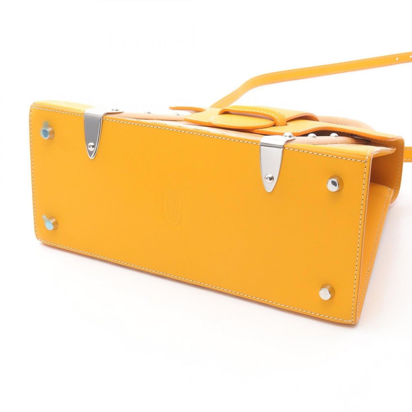 Goyard Saigon PM handbag in coated canvas and leather, available multicolored yellow.