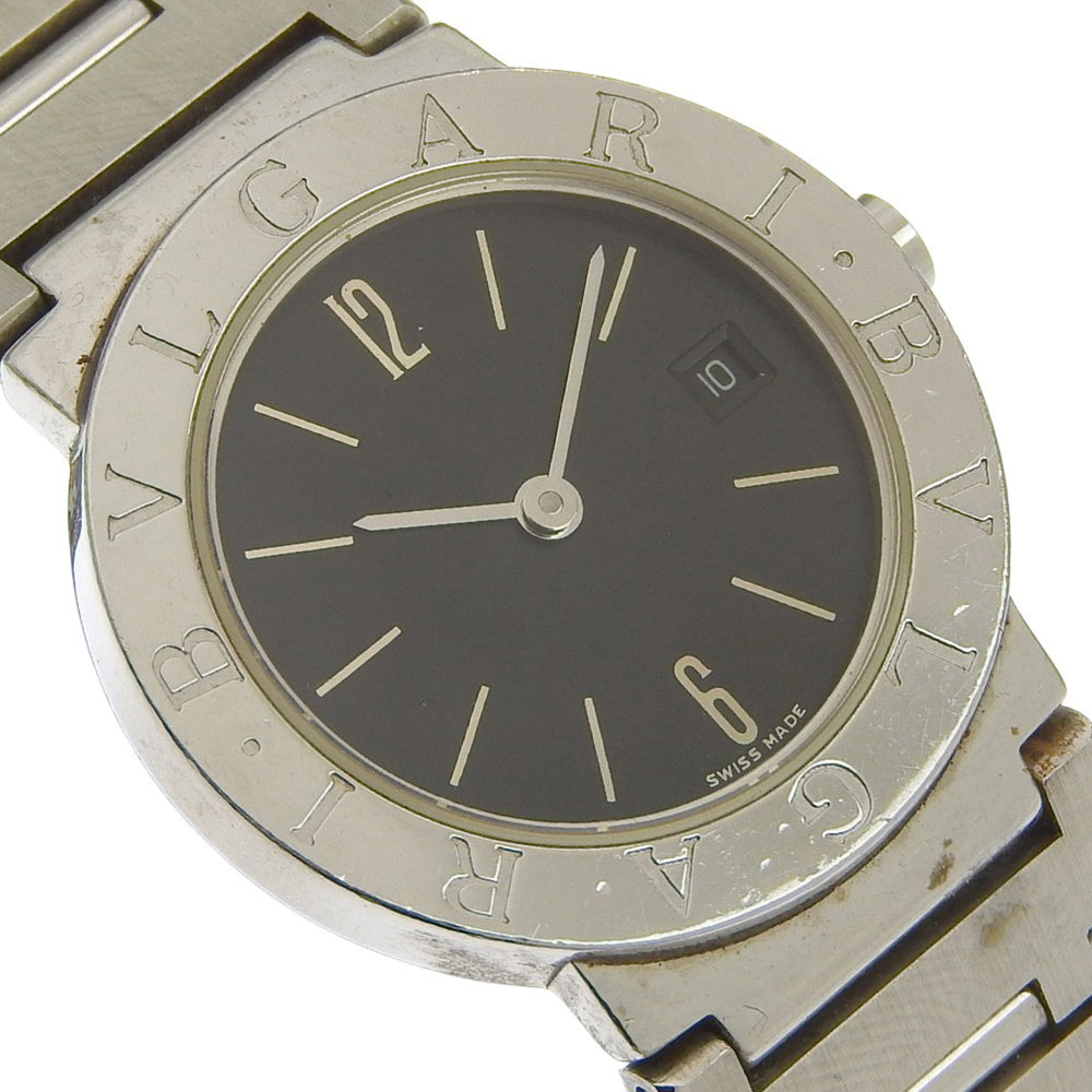 BVLGARI Wristwatch BB26SSD Stainless Steel Quartz Analog Display Black Dial Women's — Good