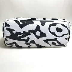 LOUIS VUITTON M45567 Tufted Monogram LVXUF Cabas Handbag/Tote Bag, Coated Canvas, Unisex, White/Black, Like New — Like New