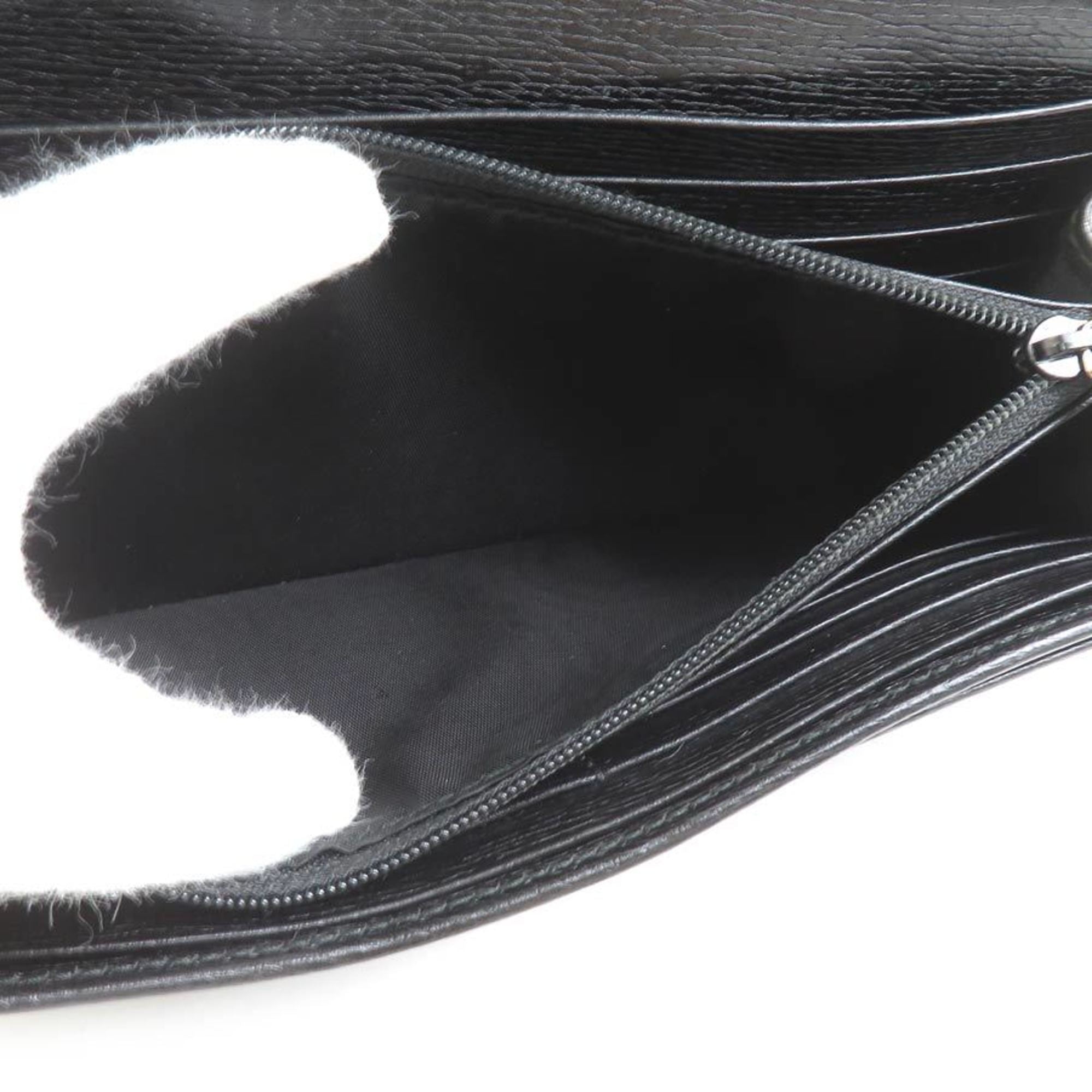 GUCCI Long Wallet Interlocking G Leather Black Men's Women's 309702 h31192a