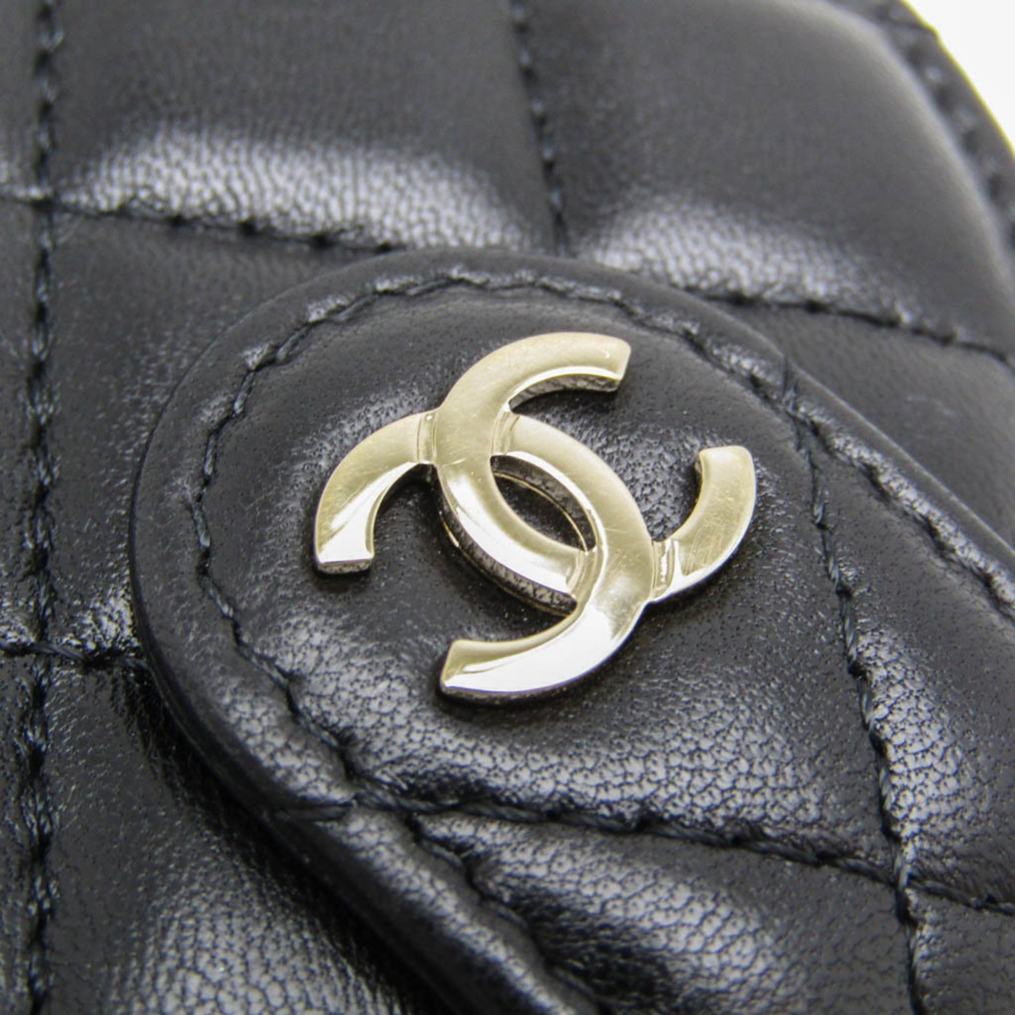 Chanel Matelasse Women's Name Tag Black Bag Charms — Like New