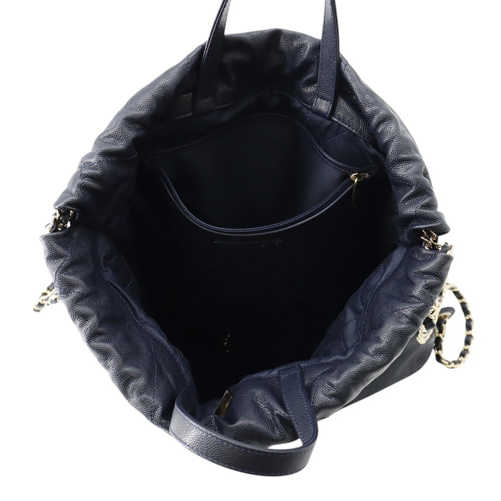 Chanel Backpack, 22 Large Caviar Skin AS3313, CHANEL Handbag, Women's — Like New