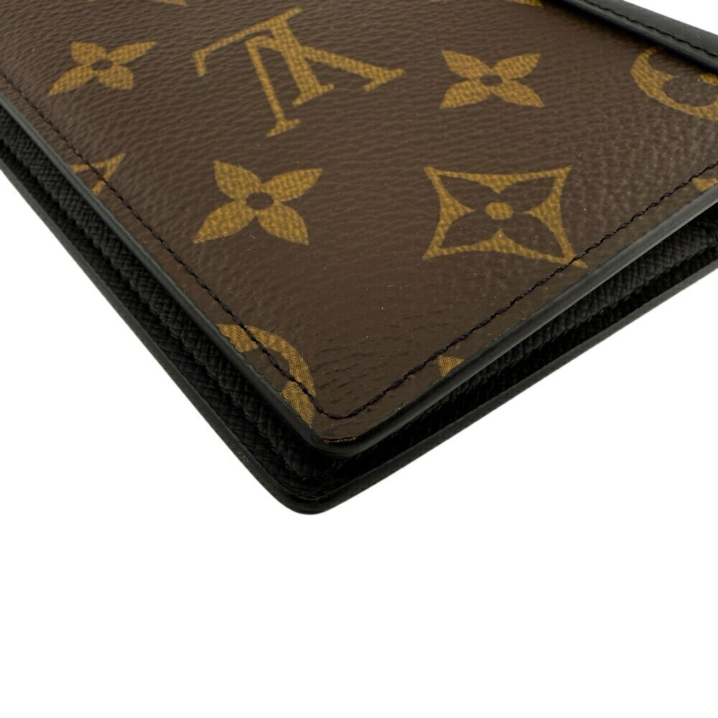 LOUIS VUITTON M69410 Portefeuille Brazza Monogram Macassar Long Wallet, Brown, Men's