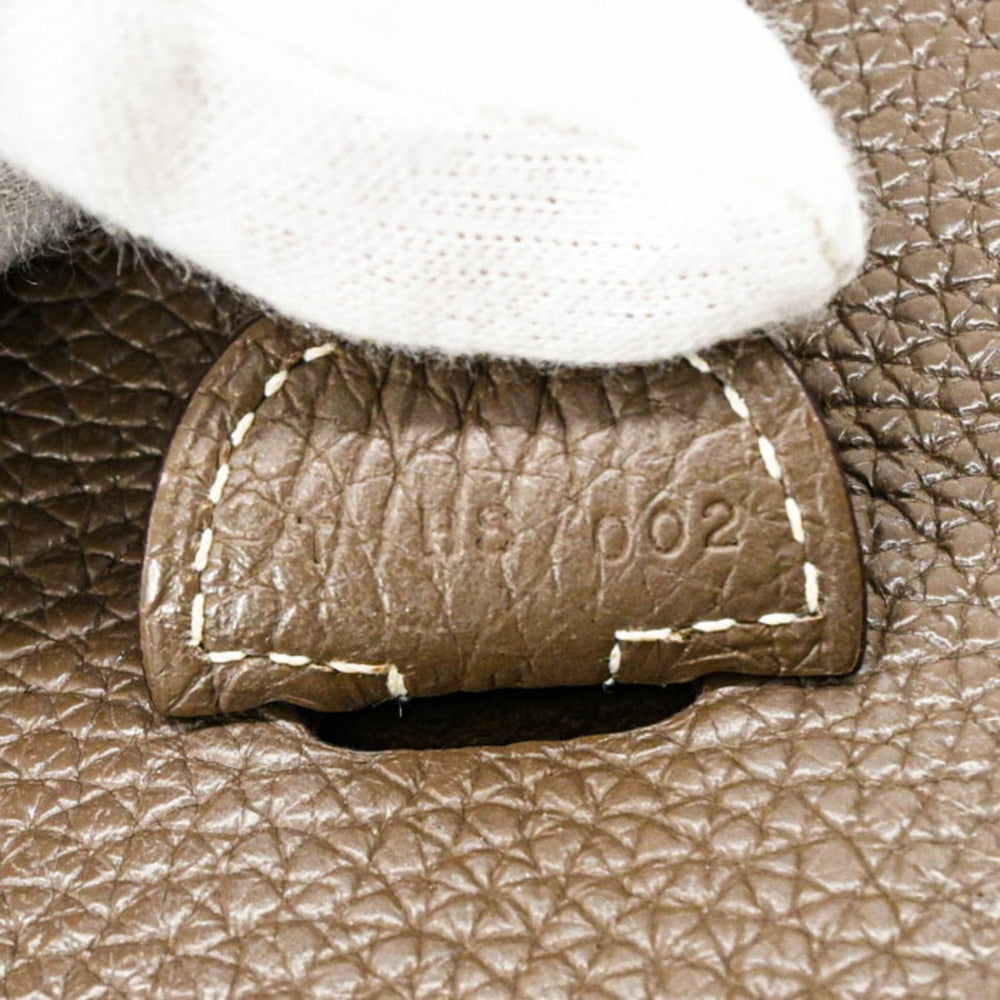 HERMES Evelyne 3 29 TPM Shoulder Bag, Leather, Taurillon Clemence, Etoupe #T — Like New