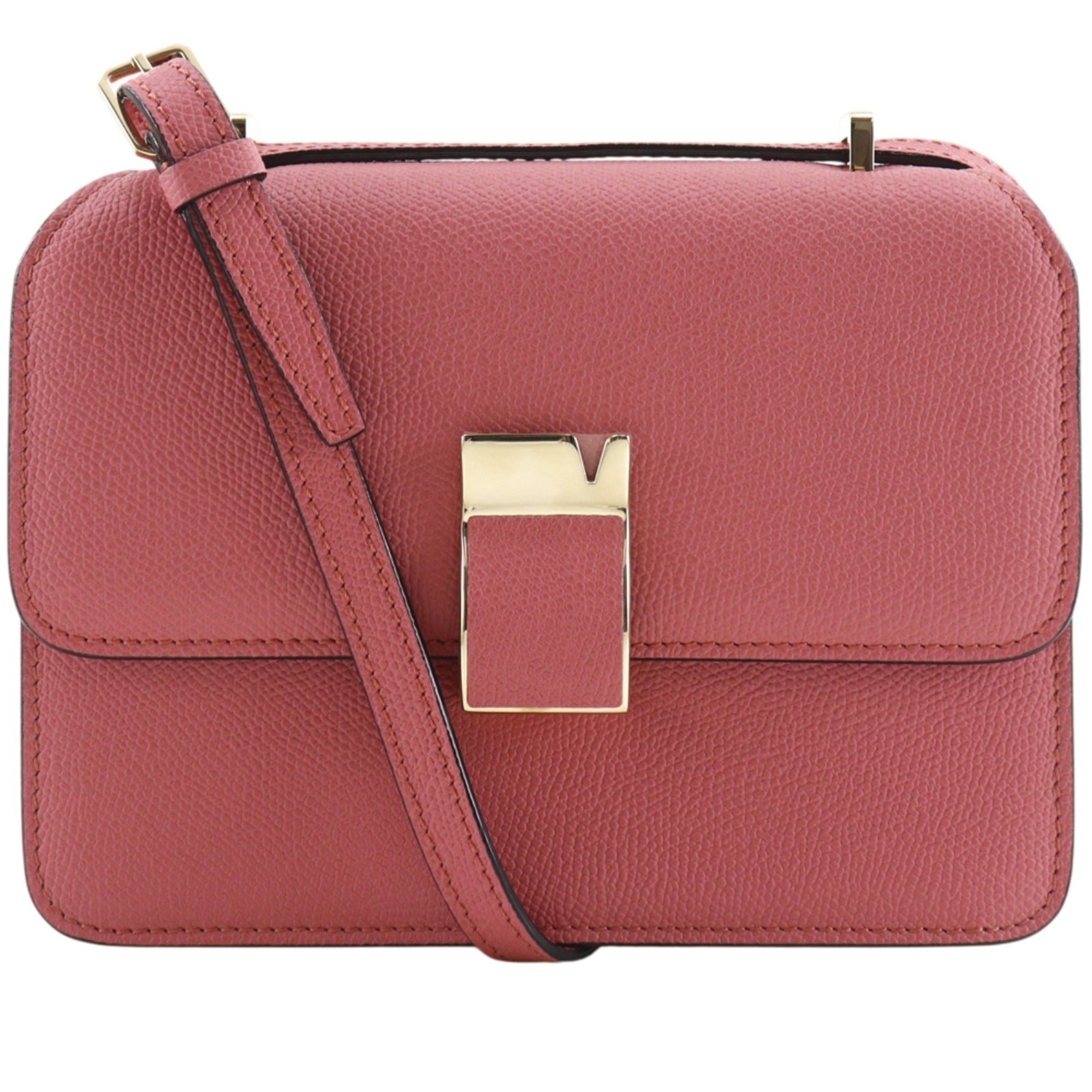 Valextra Noro Small Shoulder Bag, Leather, Pink, N568253, Flap, Women's — Like New