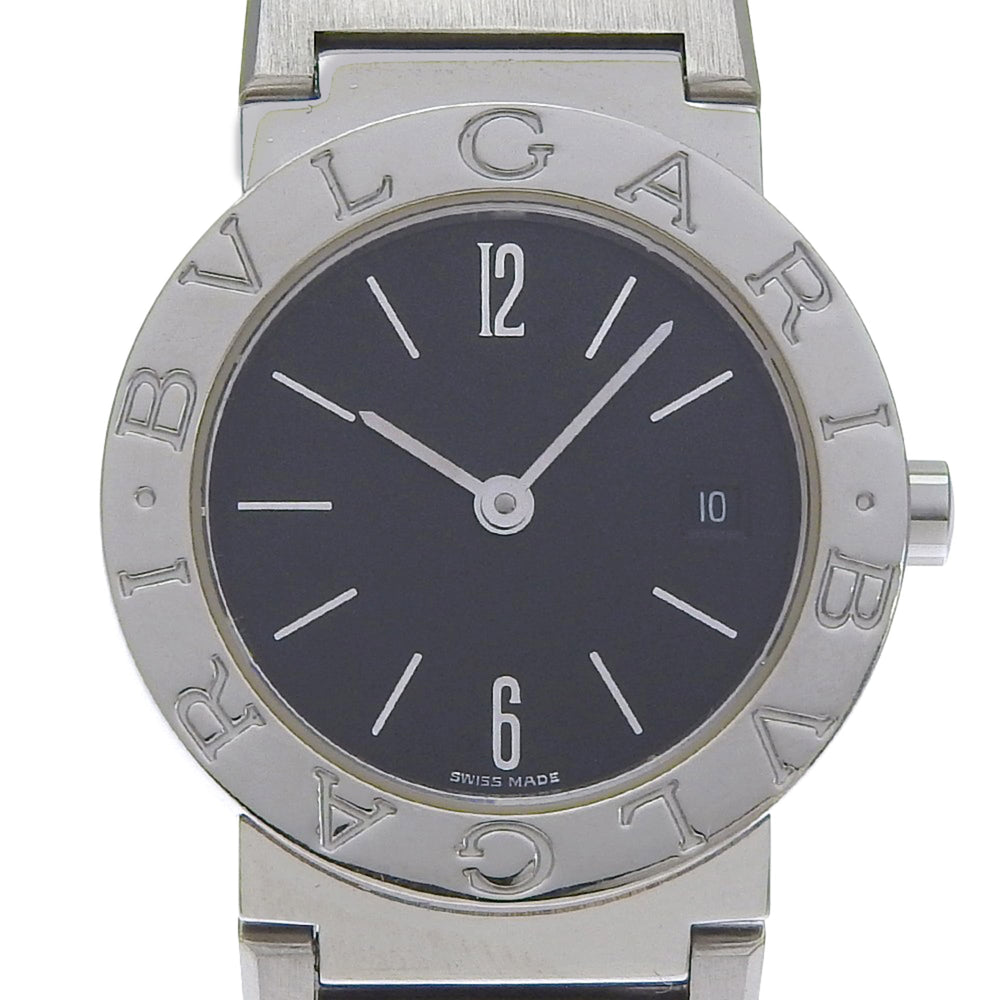 Bvlgari Watch BB26SS Stainless Steel Quartz Analog Display Black Dial Women's — Good