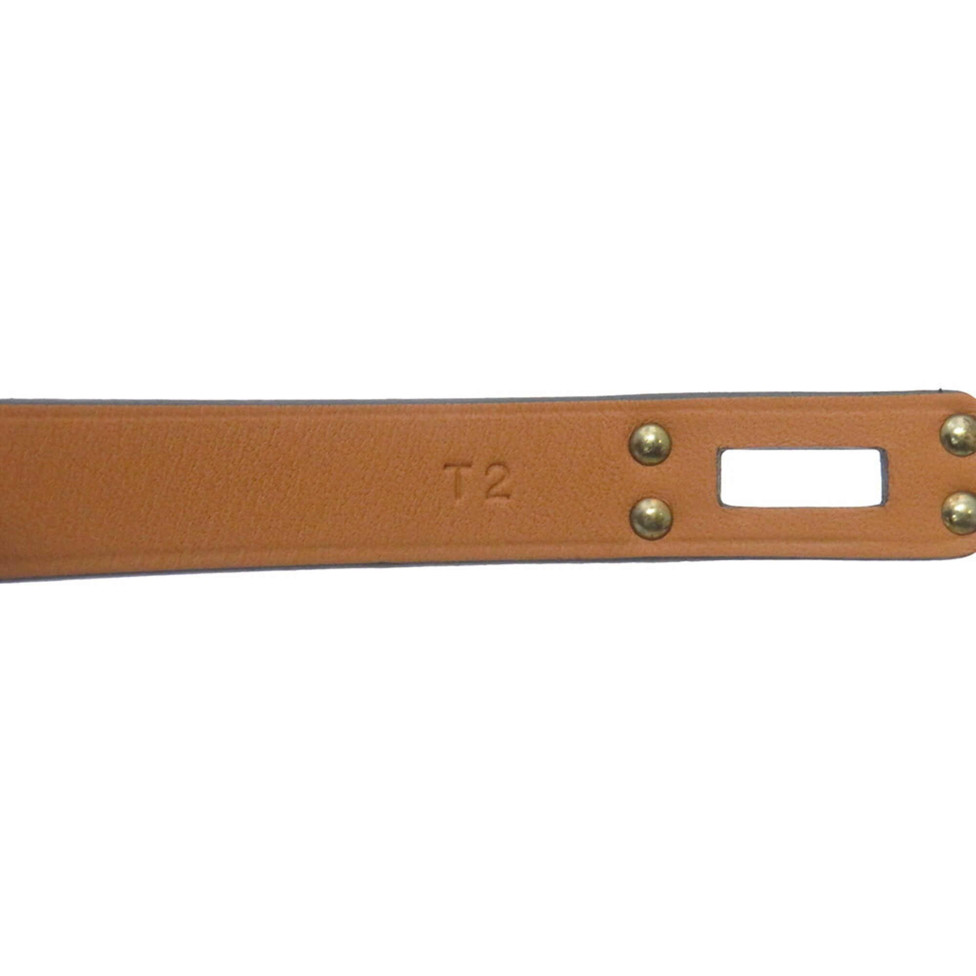 Hermes Mini Kelly Double Tour Bracelet, Bamboo, Chevre Mysore, U stamp, Size T2 — Like New