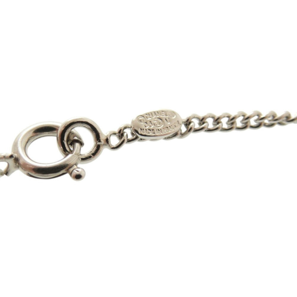 Like new Chanel Coco Mark A28942 Metal Rhinestone Silver Necklace 0460CHANEL — Like New
