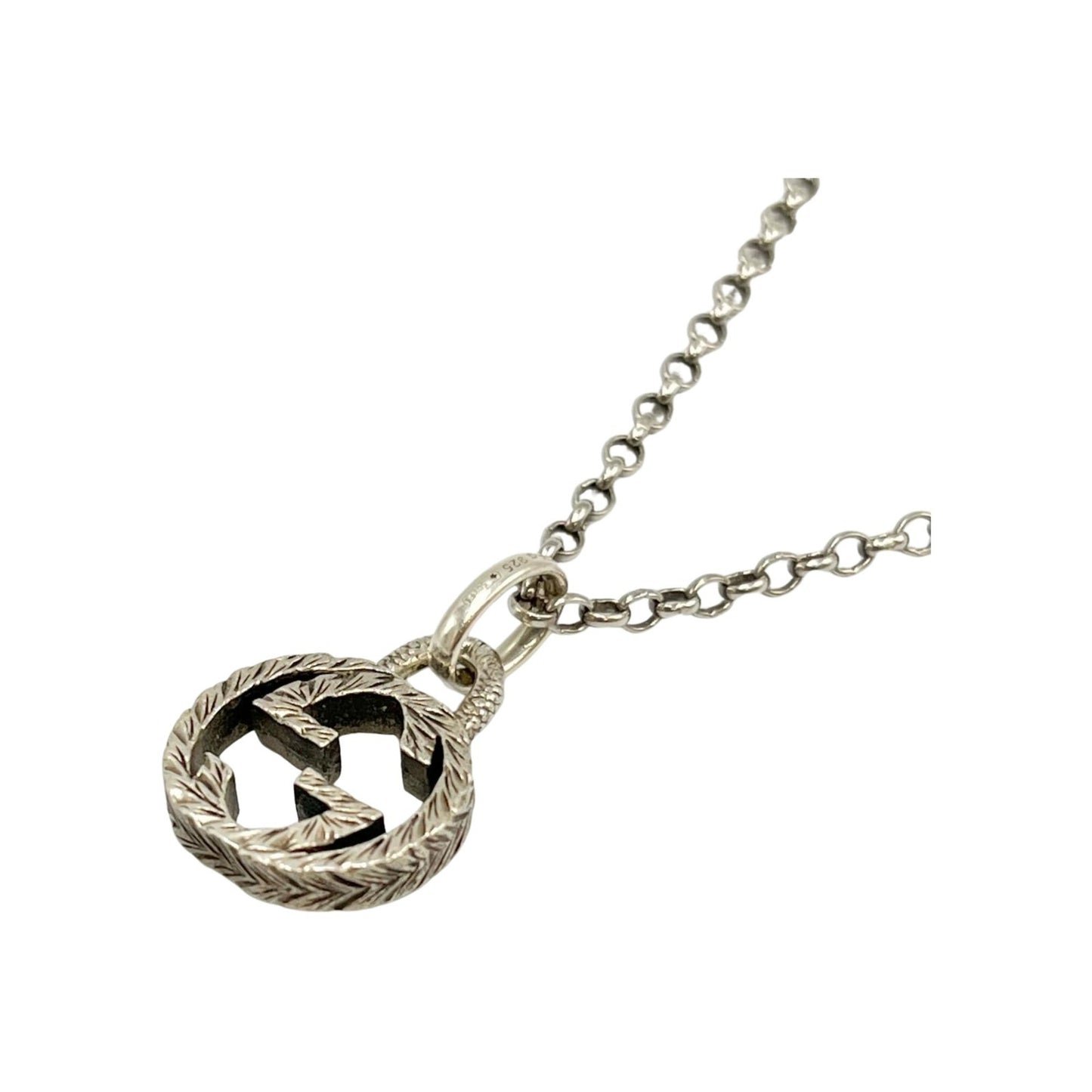 Gucci Interlocking G Necklace in Sterling Silver (925) for Men