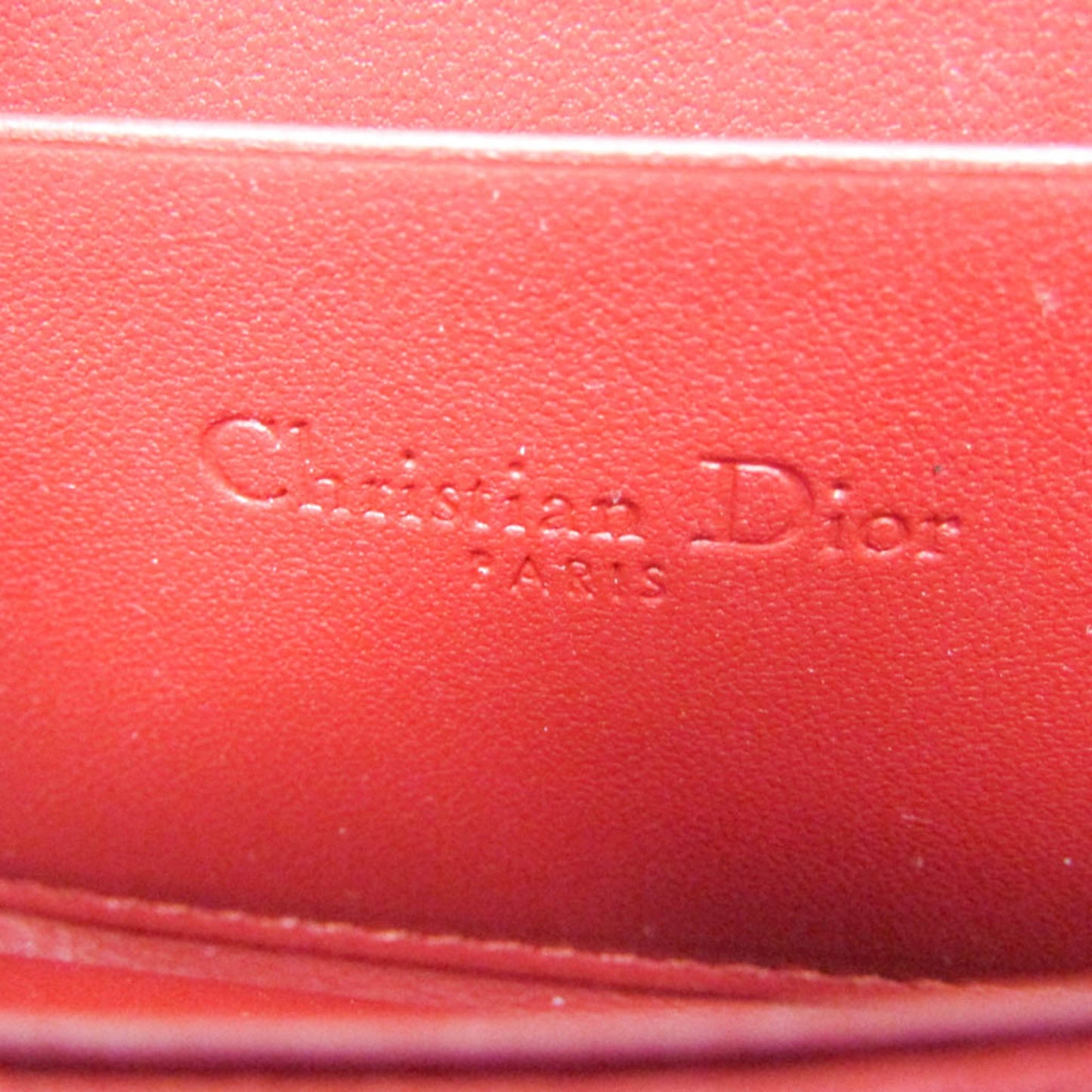 Christian Dior Lady Dior S0985ONHG Women's Leather Coin Purse/coin Case Red Color