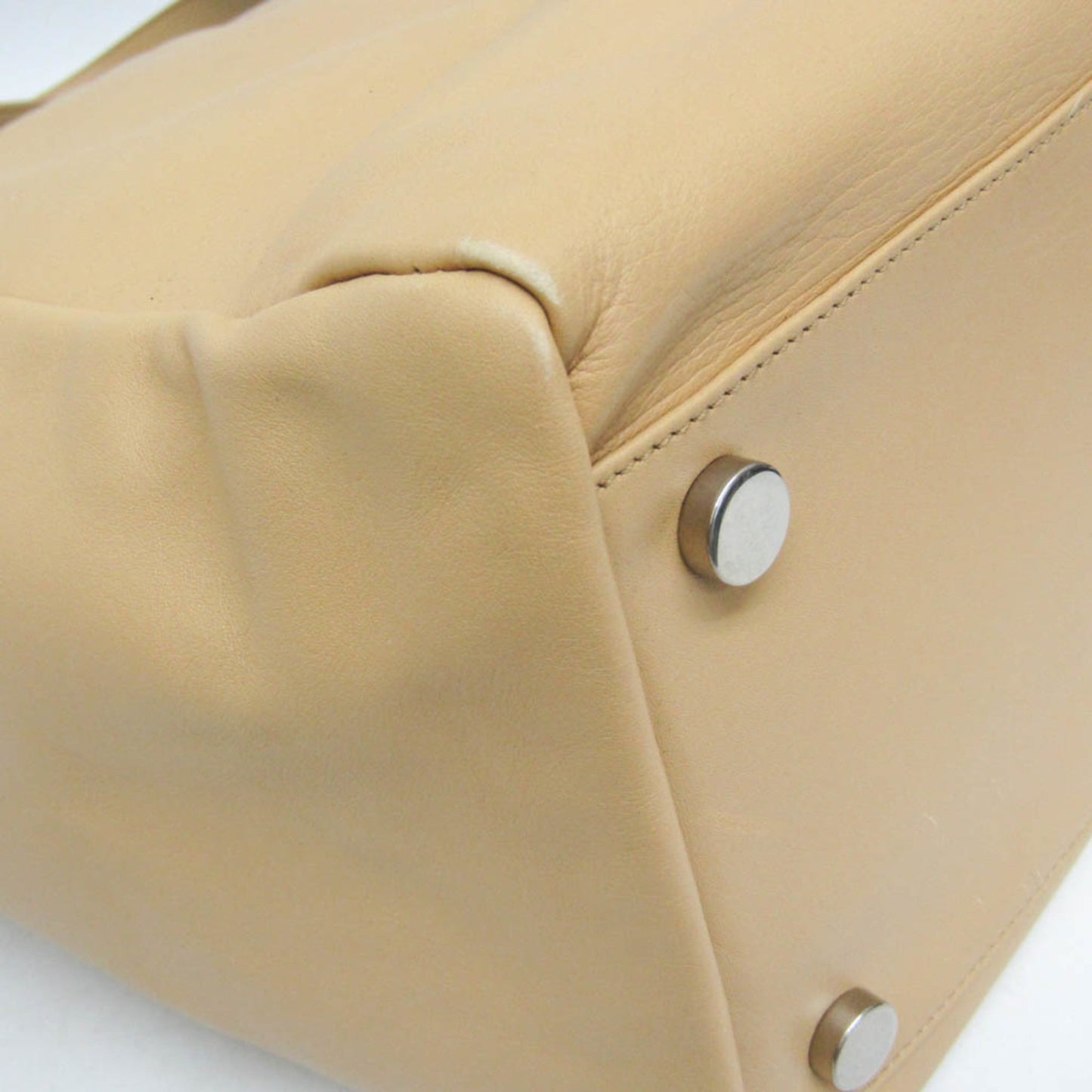 Saint Laurent 314252 Women's Leather Tote Bag Beige