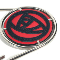 LOEWE 111.19.043 17A Rose Mechano Pin Brooch Metal Leather Women's Silver Similar MO-241208-15 — Like New