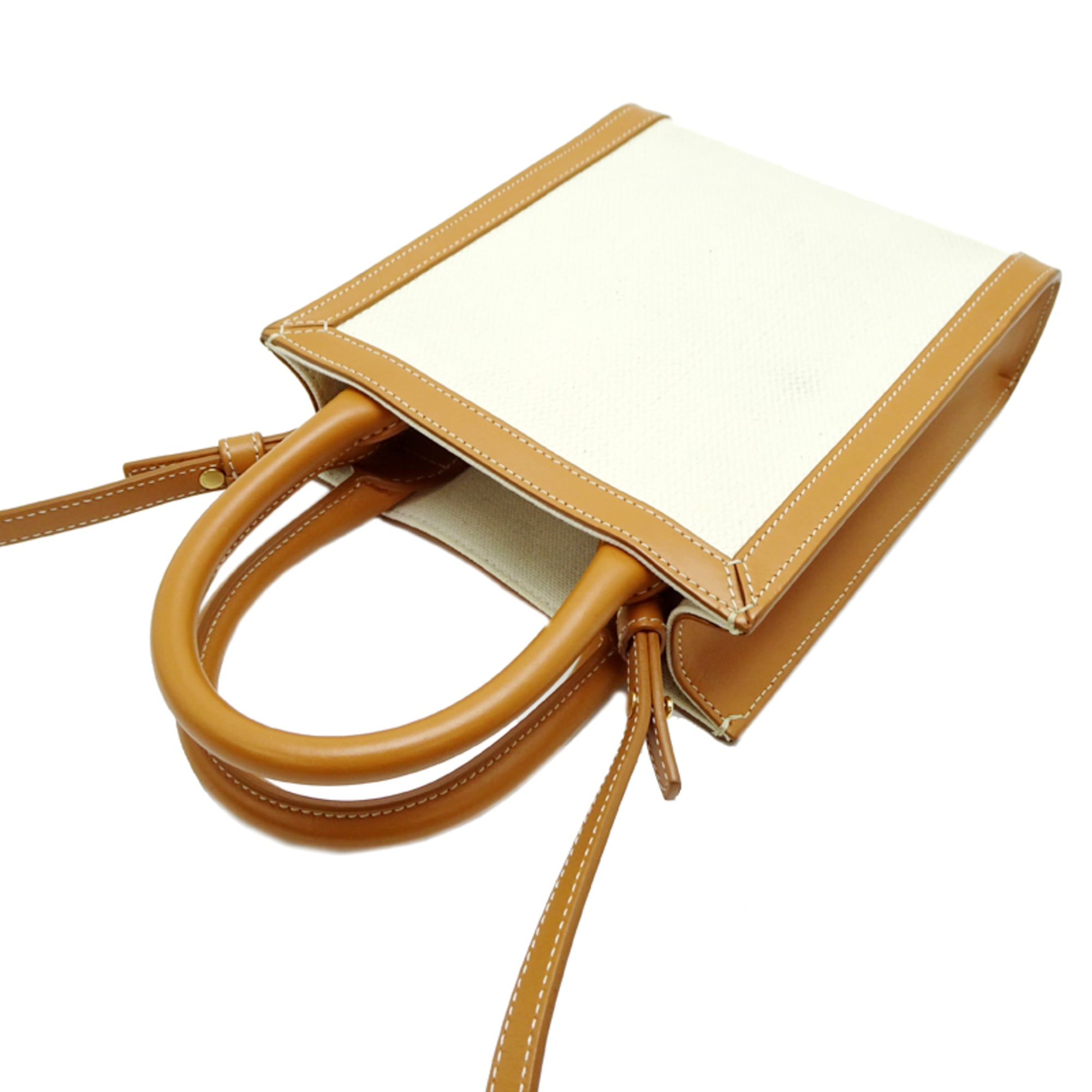 Celine Mini Vertical Cabas Tote Bag (194327) in White Leather for Men and Women