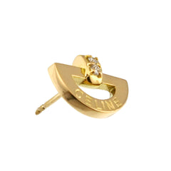 Celine CELINE Diamond 0.03ct Earring 18K YG Yellow Gold 750 Single Pierced — Like New