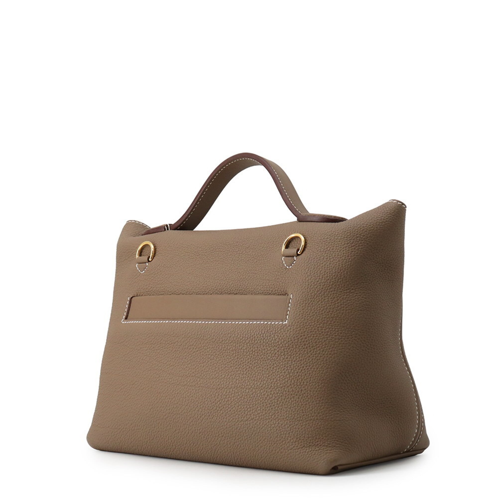 Hermes 24 29 Sac Etoupe Togo Swift Z stamp HERMES 2-way handbag — Like New