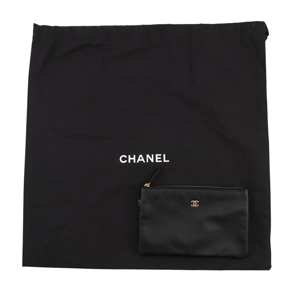 Chanel Chain Shoulder Bag CHANEL25 Large Coco Mark Matelassé Caviar Skin AS5553 CHANEL Black Handbag Women's — Like New