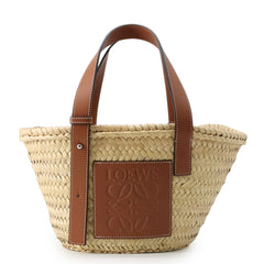 Loewe handbag, basket bag, small, raffia leather, 327.02.S93, LOEWE — Like New