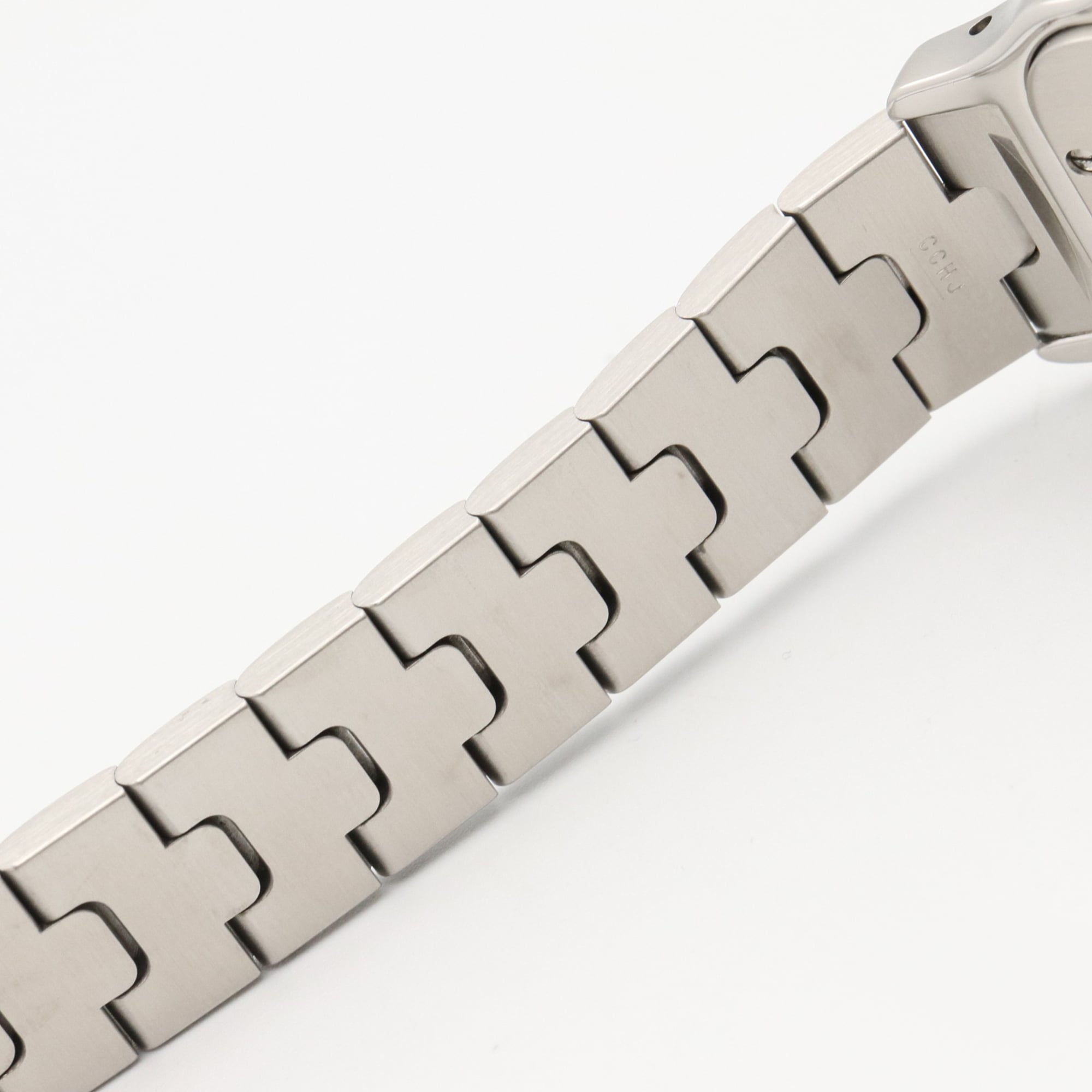Cartier Santos Galbee SM Watch, 18K (Yellow Gold) Stainless Steel, Ladies, Silver Tone, W20012C4 — Very Good