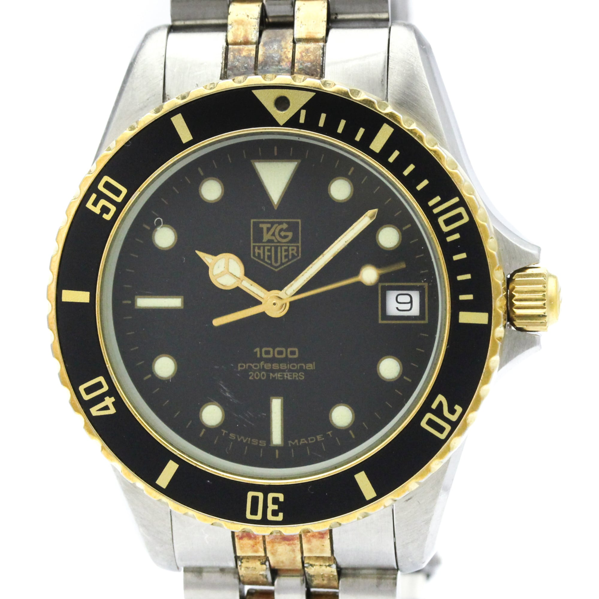 TAG HEUER 1000 Professional Gold Plated Steel Watch 980.020B — Good