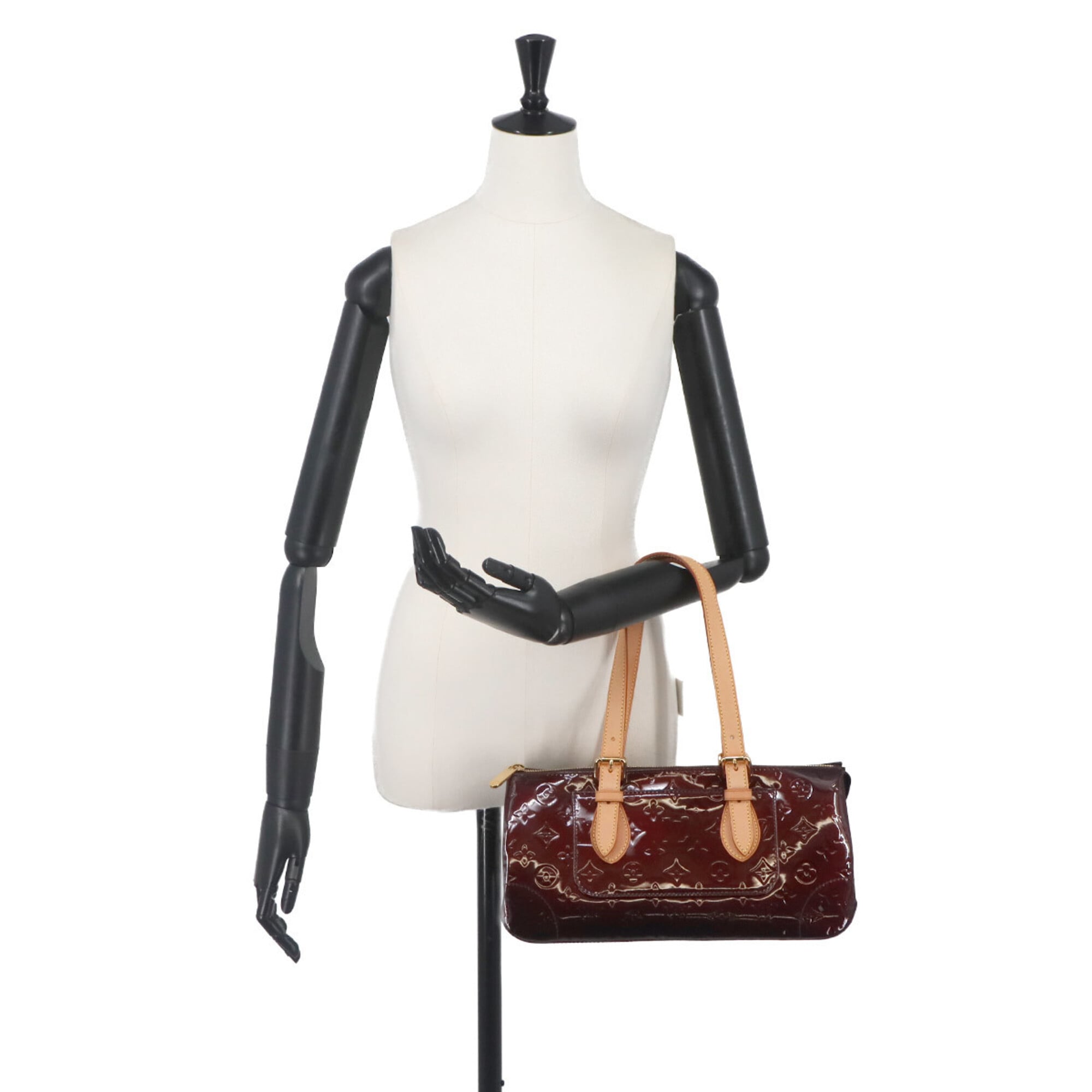Louis Vuitton Monogram Vernis Rosewood Avenue Shoulder Handbag Leather Amarante M93510 — Like New