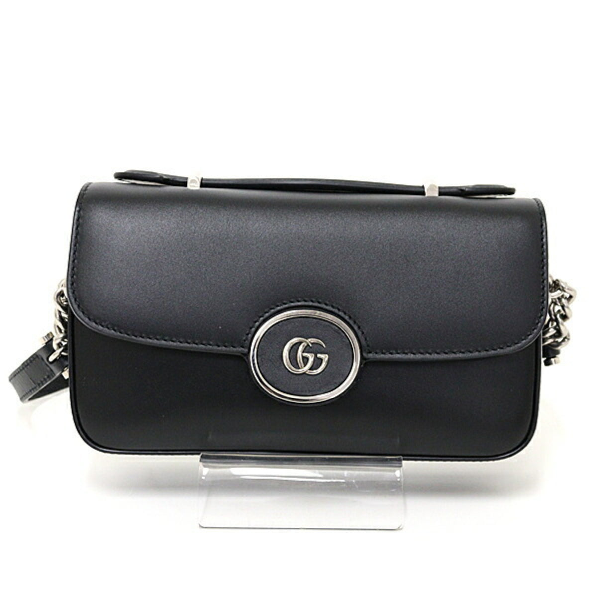 GUCCI Petit GG Mini Shoulder Bag Black Leather 739722 3WAY — Like New