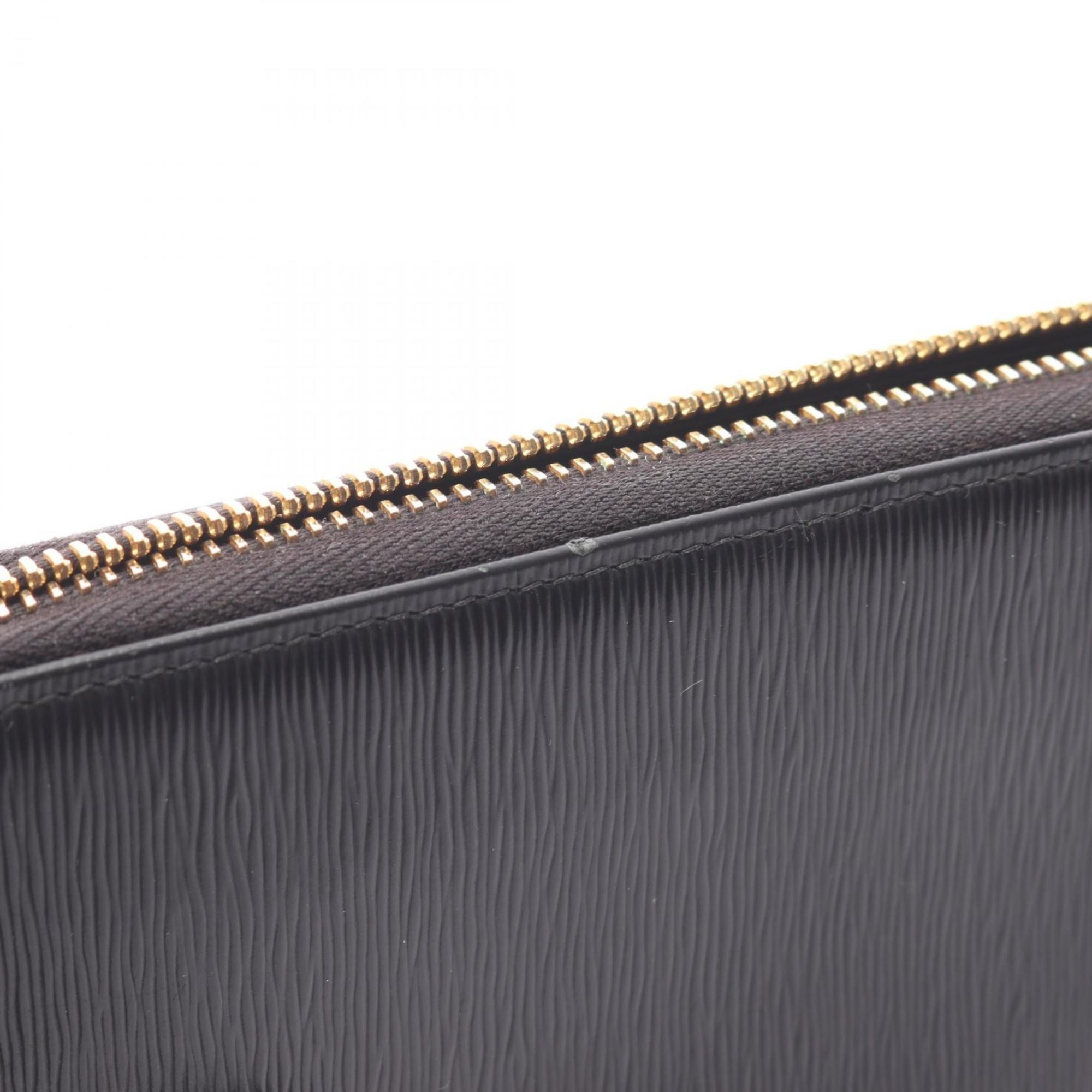 Prada VITTELLO MOVE TR Round Long Wallet, Leather, Women's, Black, 1ML506