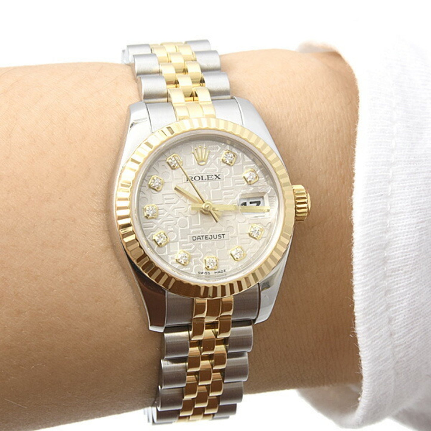 Rolex Watch Ladies Datejust Automatic Computer Silver Dial ROLEX SS×750YG 179173G
